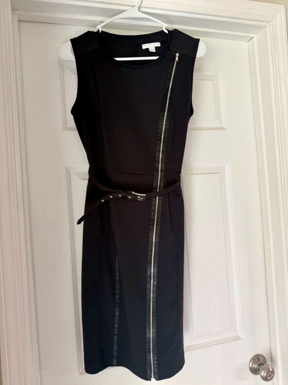 New York & Company Black Sleeveless Dress with Belt
